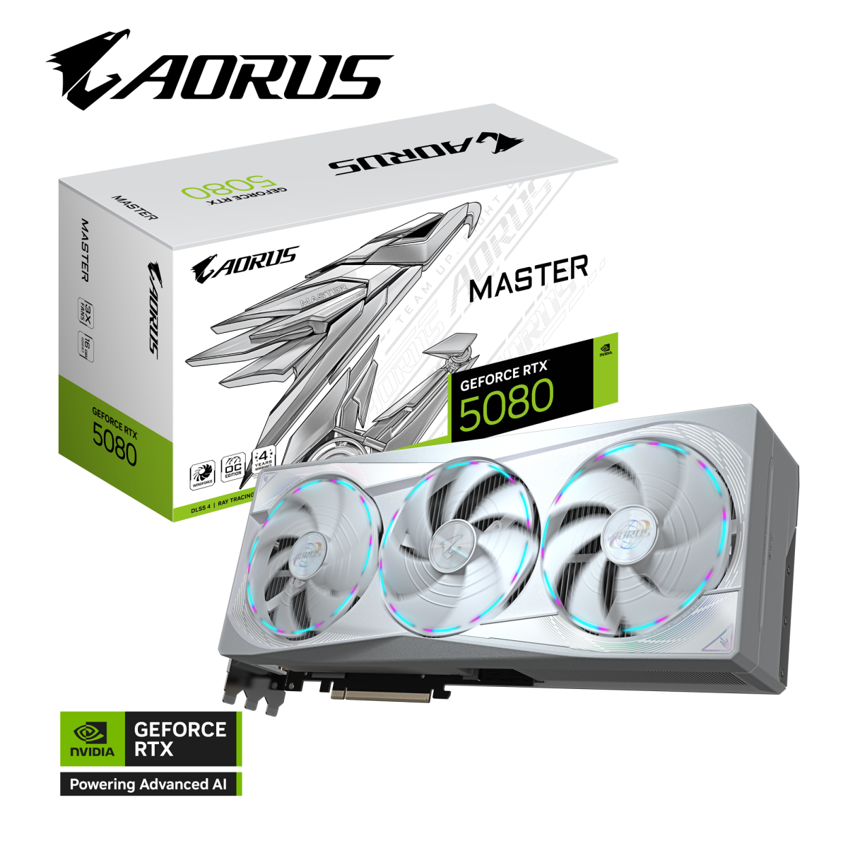 Videokarte Gigabyte GeForce RTX 5080 AORUS MASTER ICE 16GB - GV-N5080AORUSM ICE-16GD - foto 5