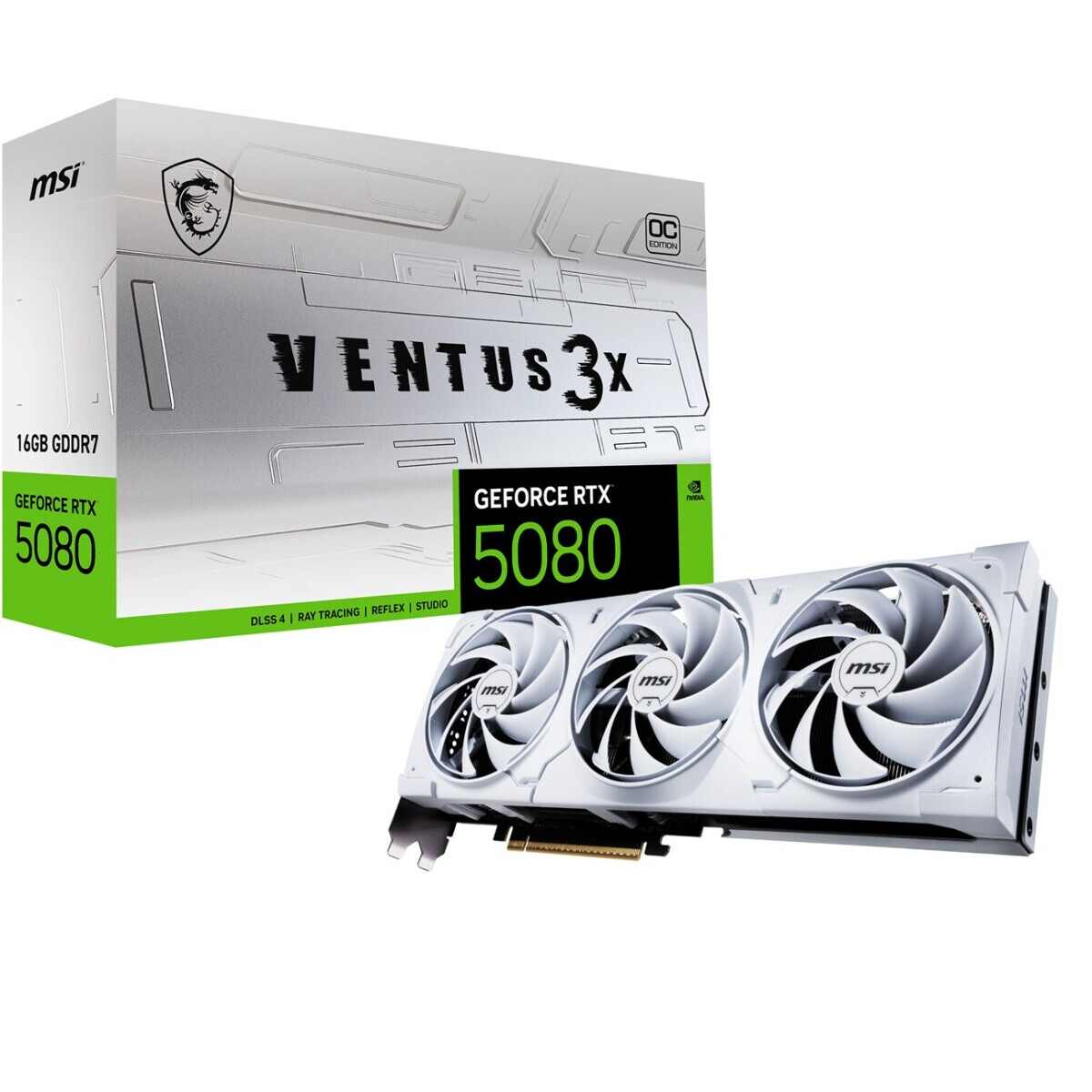 Videokarte MSI VENTUS GEFORCE RTX 5080 3X OC 16 GB GDDR7 - RTX 5080 16G VENTUS 3X OC WHITE - foto 6