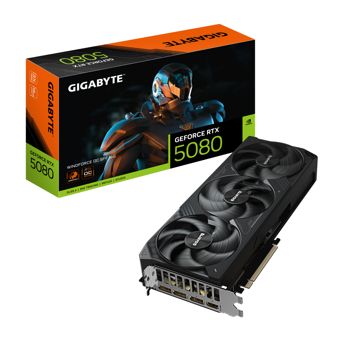 Videokarte Gigabyte GeForce RTX 5080 WINDFORCE OC SFF 16GB - GV-N5080WF3OC-16GD - foto 5