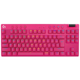 Tastatūra Logitech PRO X TKL Lightspeed GX Pink (920-012159)