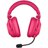 Austiņas Logitech PRO X2 LIGHTSPEED Pink (981-001275)
