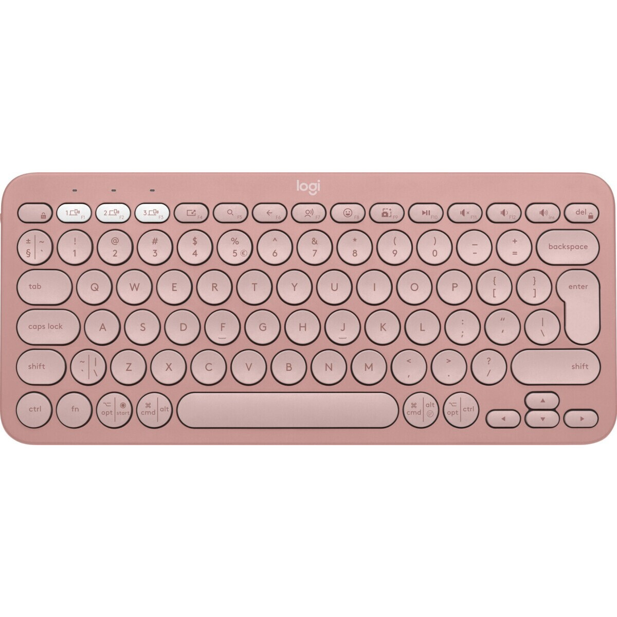 Tastatūra Logitech Pebble Keys 2 K380s Rose (920-011853)