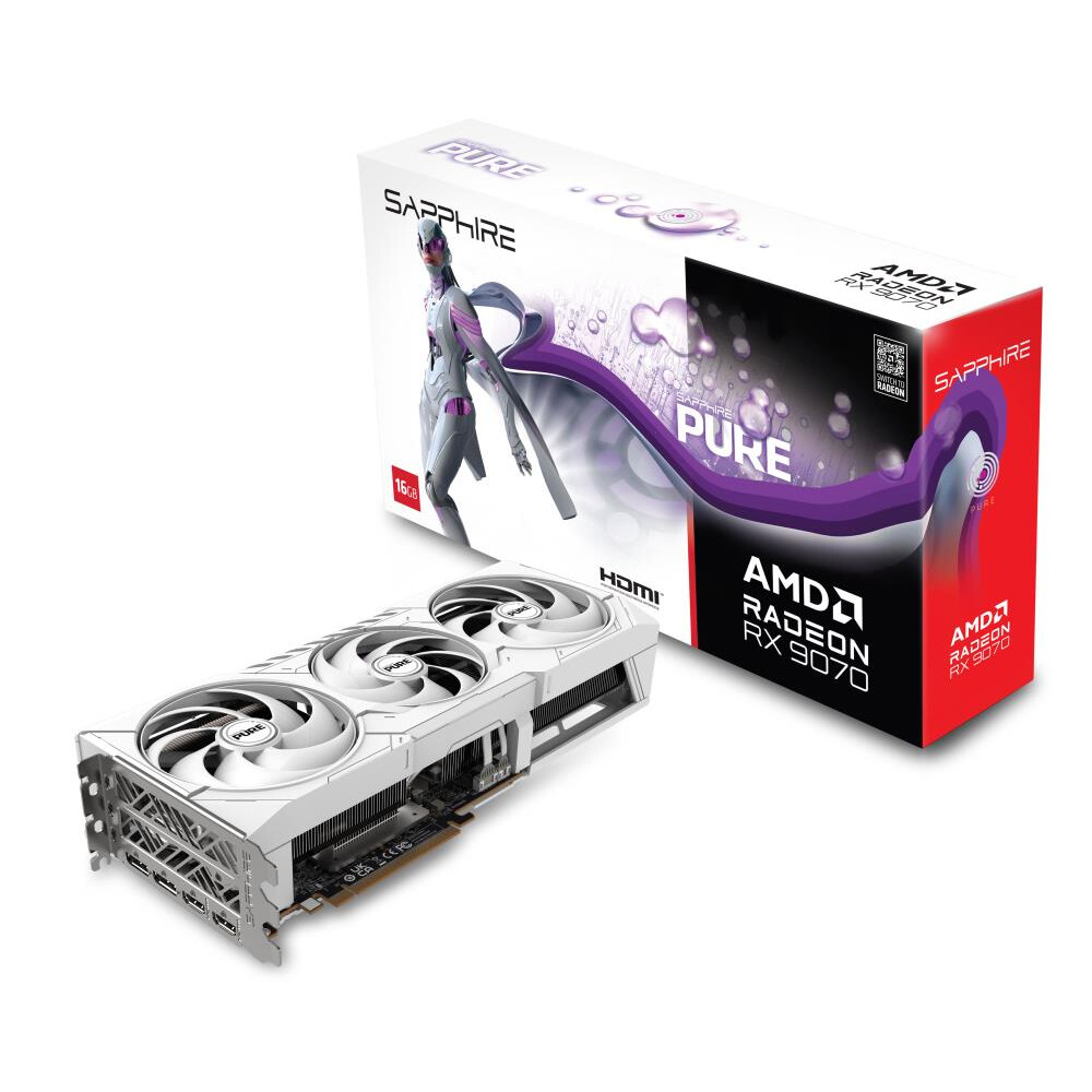 Videokarte SAPPHIRE AMD Radeon RX 9070 16 GB GDDR6 White (11349-02-20G) - foto 4