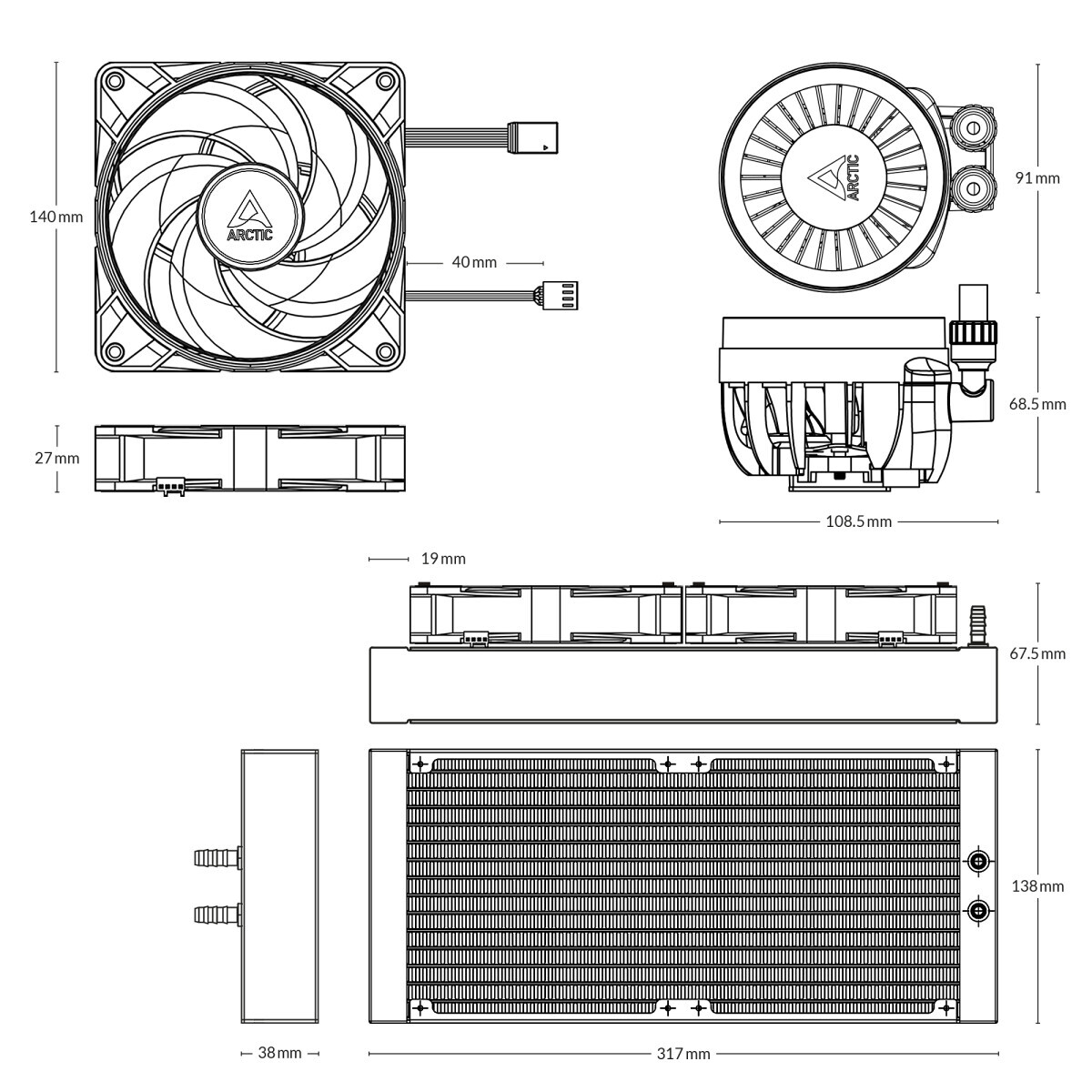 cooler ARCTIC Liquid Freezer III 280 A-RGB (ACFRE00151A) - foto 11