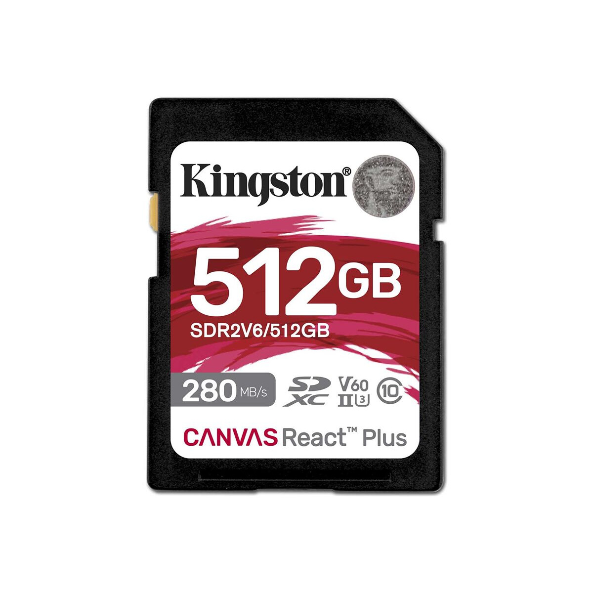 Atmiņas kartes Kingston Canvas React Plus SDXC UHS-II Memory Card 512 GB - SDR2V6/512GB