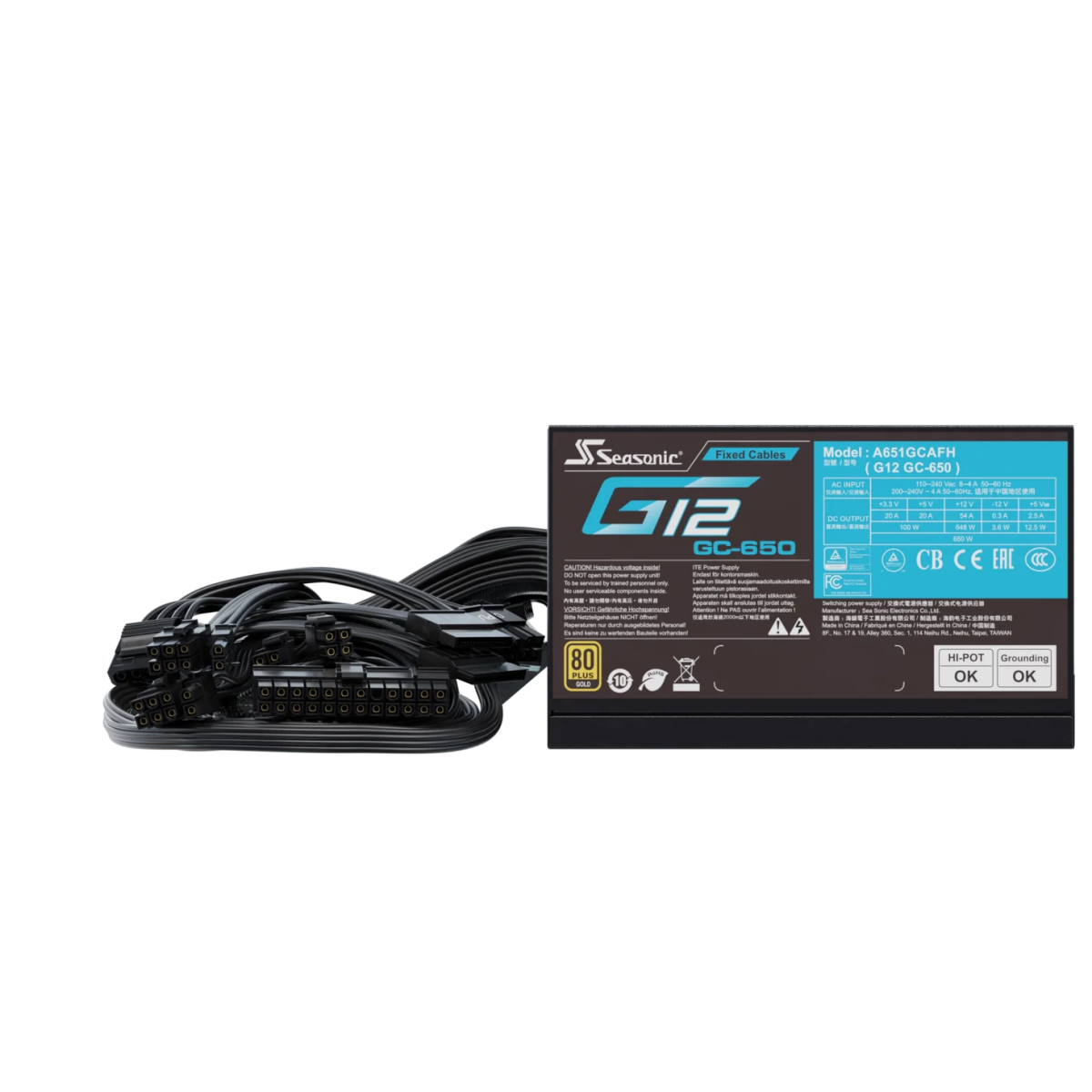 Barošanas bloks SEASONIC G12 GC 650W - SSP-650RT2 - foto 5