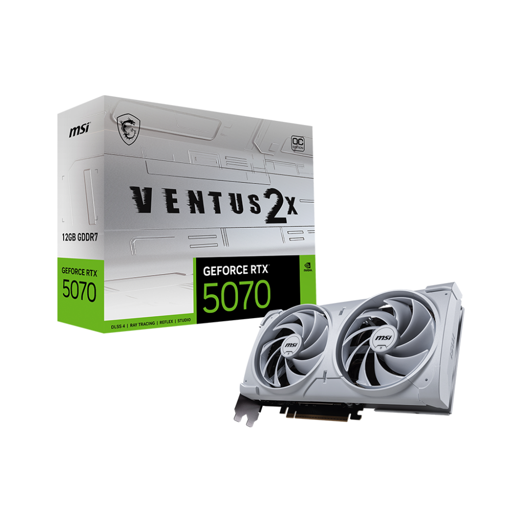Videokarte GeForce RTX 5070 12GB VENTUS 2X OC GDDR7 - GeForce RTX 5070 12G VENTUS 2X OC WHITE - foto 5