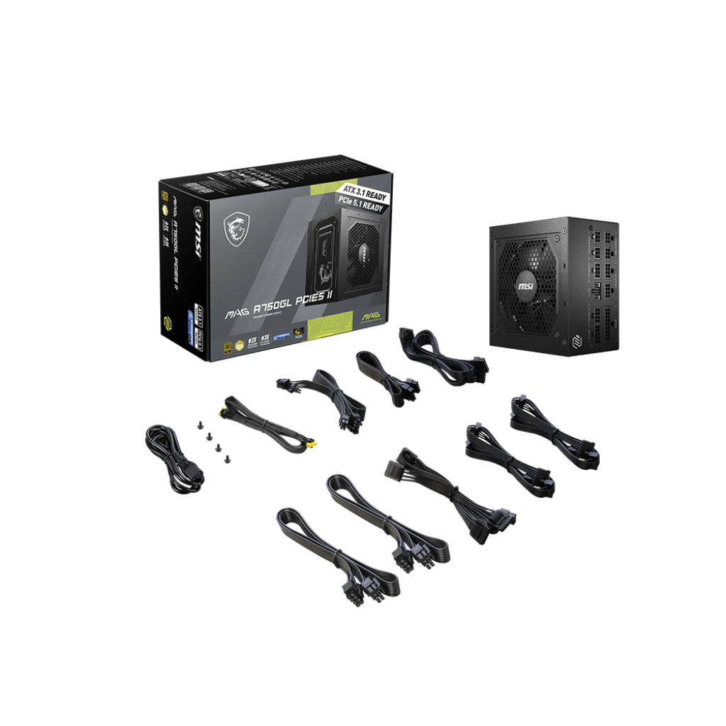 Barošanas bloks MSI MAG A750GL PCIE5 II 750W (306-7ZP8E11-CE0) - foto 5