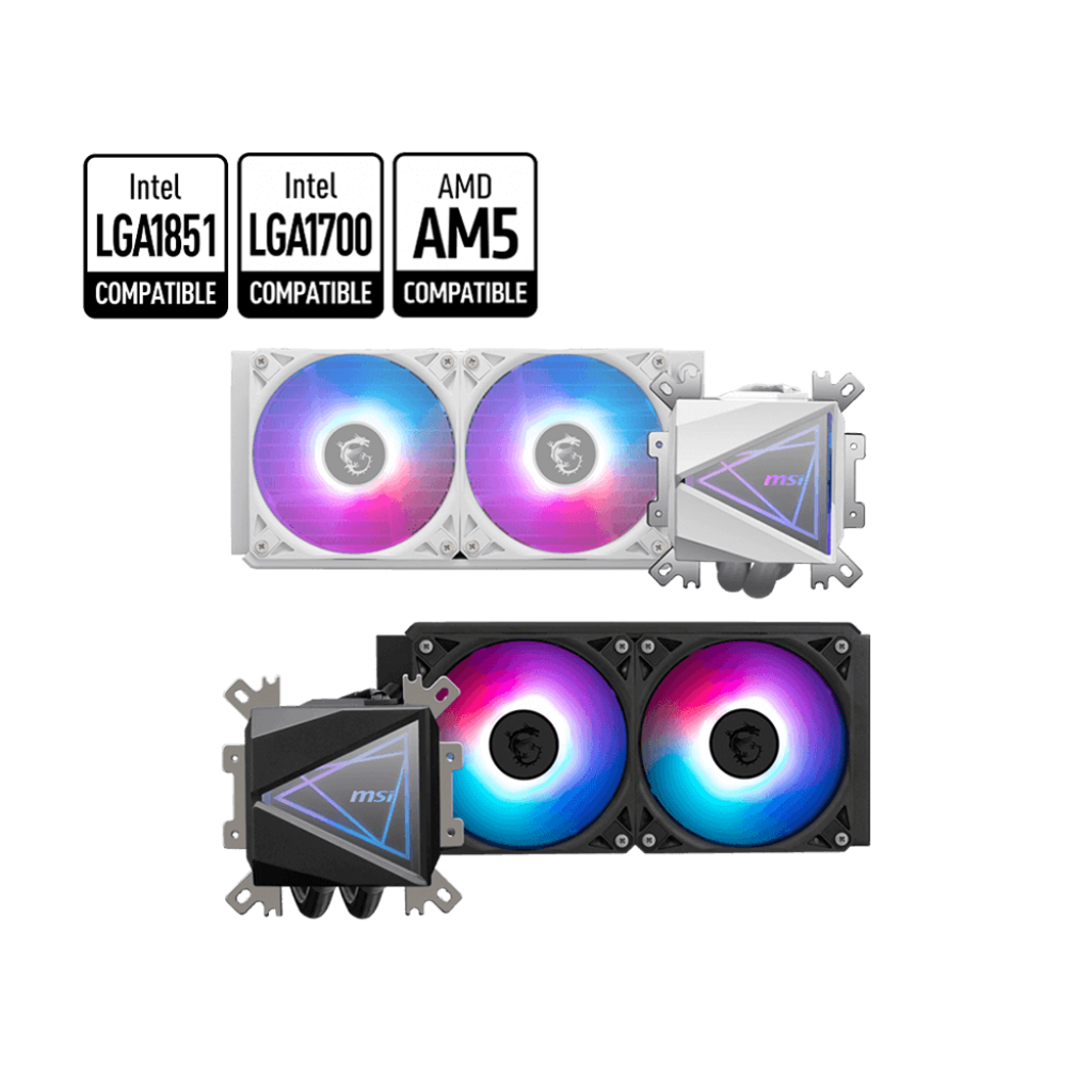Procesoru dzesētaji MSI MAG CORELIQUID I240 WHITE