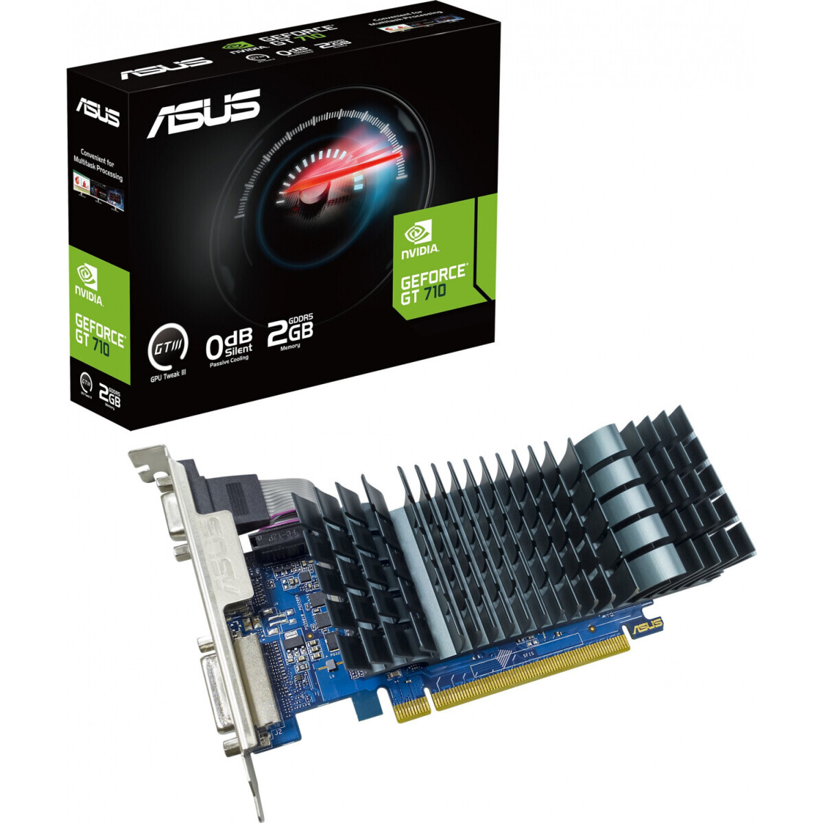 Videokarte ASUS GeForce GT 710 EVO 2 GB (90YV0ALA-M0NA00)