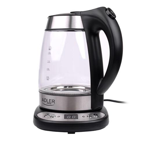 Tējkanna Adler AD 1247 NEW 1.7 L 2200 W Black, Stainless steel