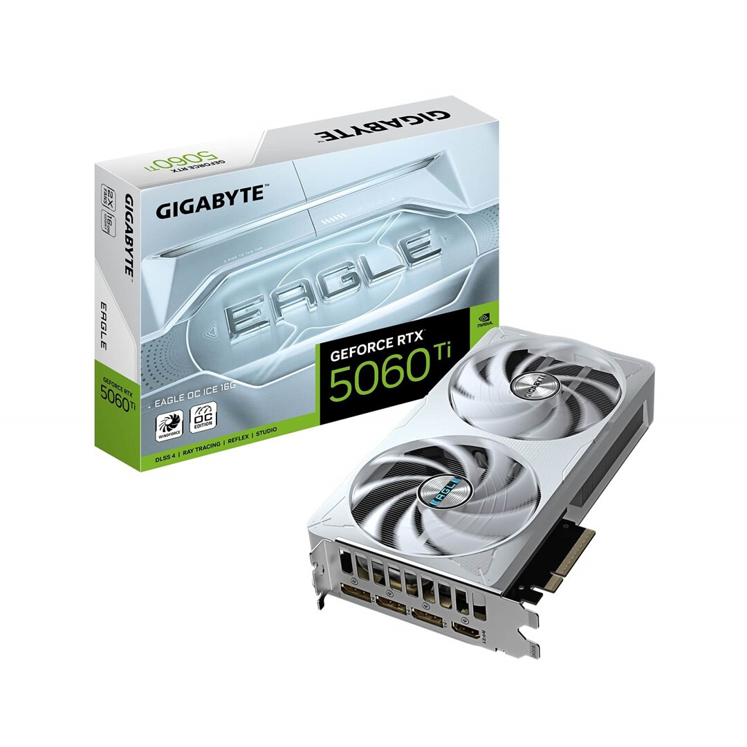 Videokarte Gigabyte GeForce RTX 5060 Ti EAGLE OC ICE 16GB GDDR7 White (GV-N506TEAGLEOC ICE-16GD) - foto 5