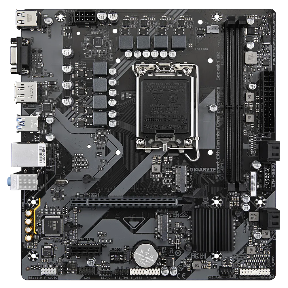 Pamatplate GIGABYTE B760M E Black - foto 2