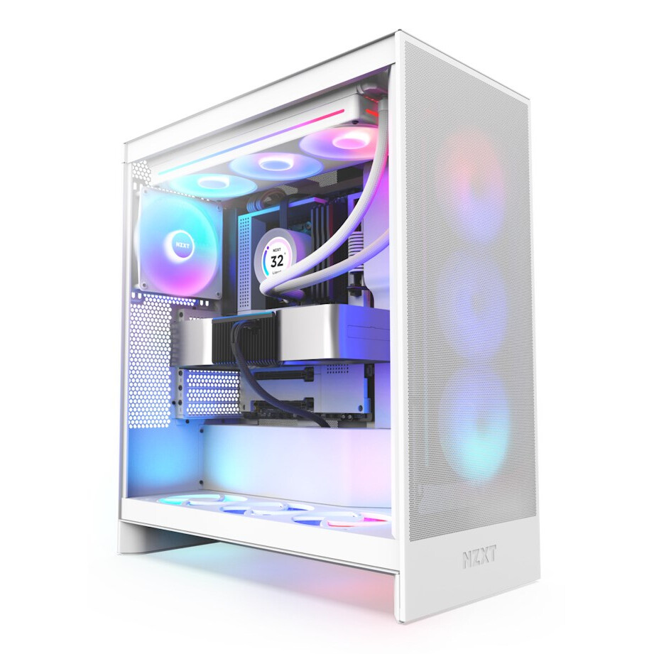 Datoru korpuss NZXT H7 Flow RGB White (CM-H72FW-R1)