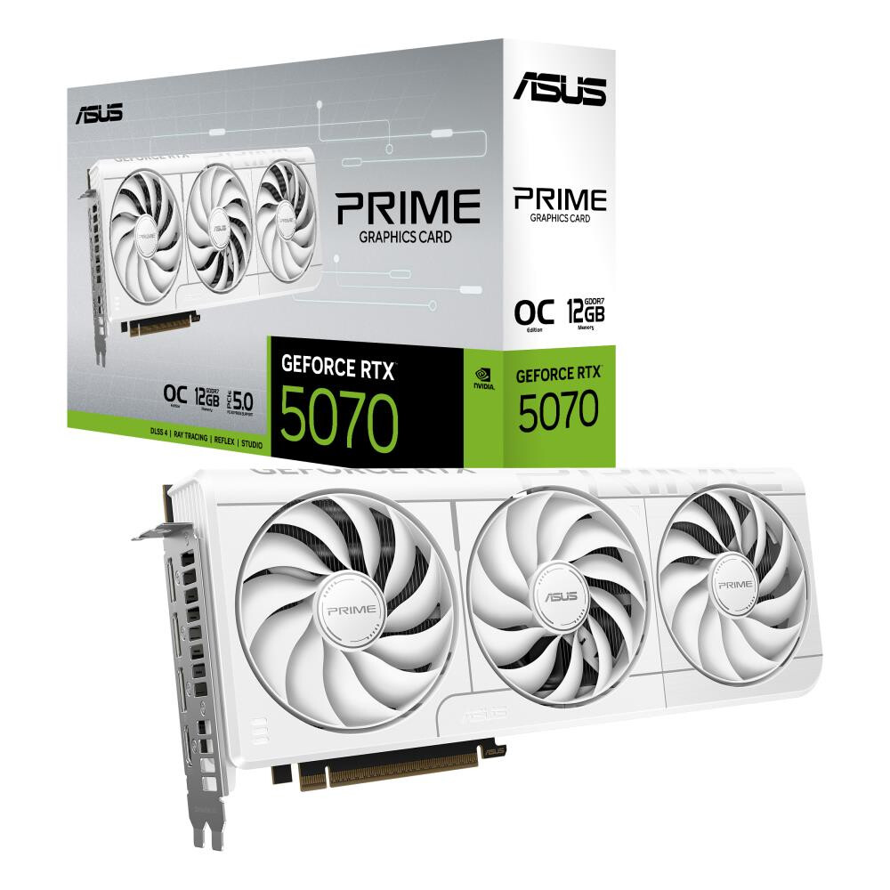Videokarte ASUS PRIME GeForce RTX 5070 12GB GDDR7 OC White (90YV0M19-M0NA00) - foto 4