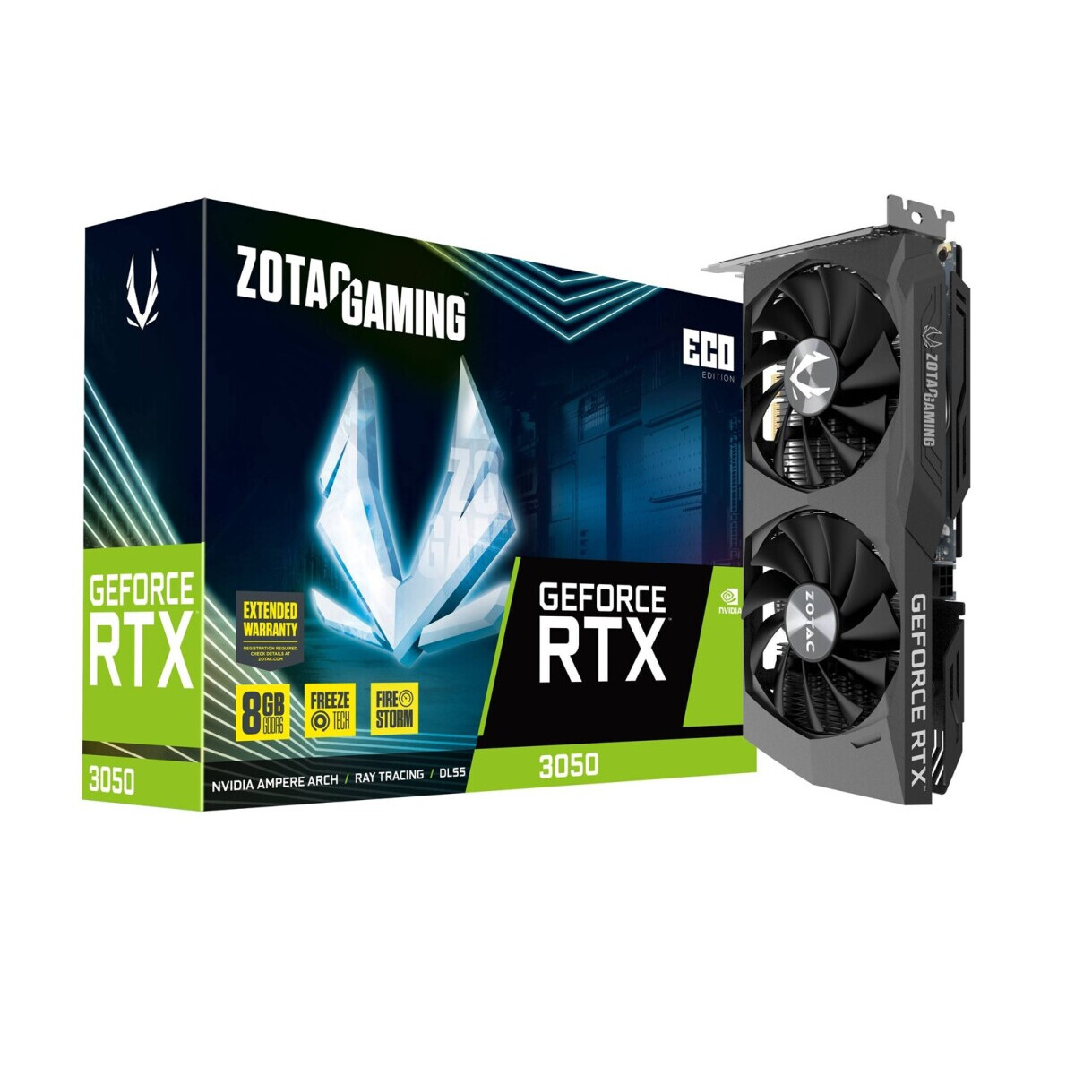 Videokarte ZOTAC GAMING NVIDIA GeForce RTX 3050 Eco 8 GB GDDR6 (ZT-A30500K-10M) - foto 3