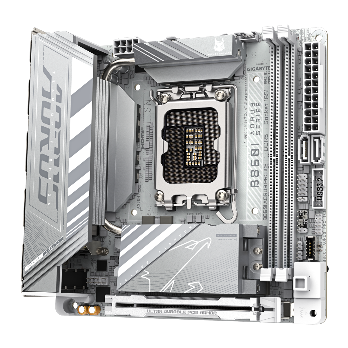 Pamatplate Gigabyte B860I AORUS PRO ICE LGA1851 White - foto 5