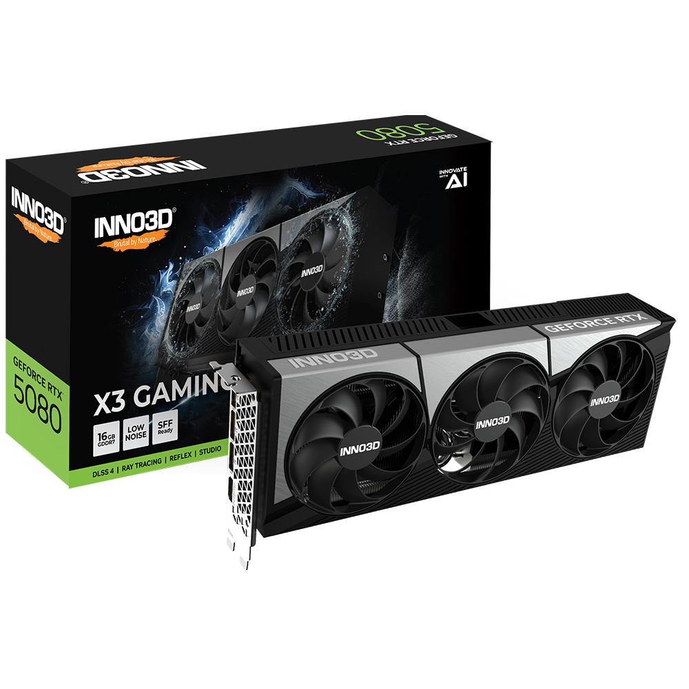Videokarte Inno3D GeForce RTX 5080 X3 GAMING OC 16 GB GDDR7 (G50803-16D7X-17603930) - foto 2