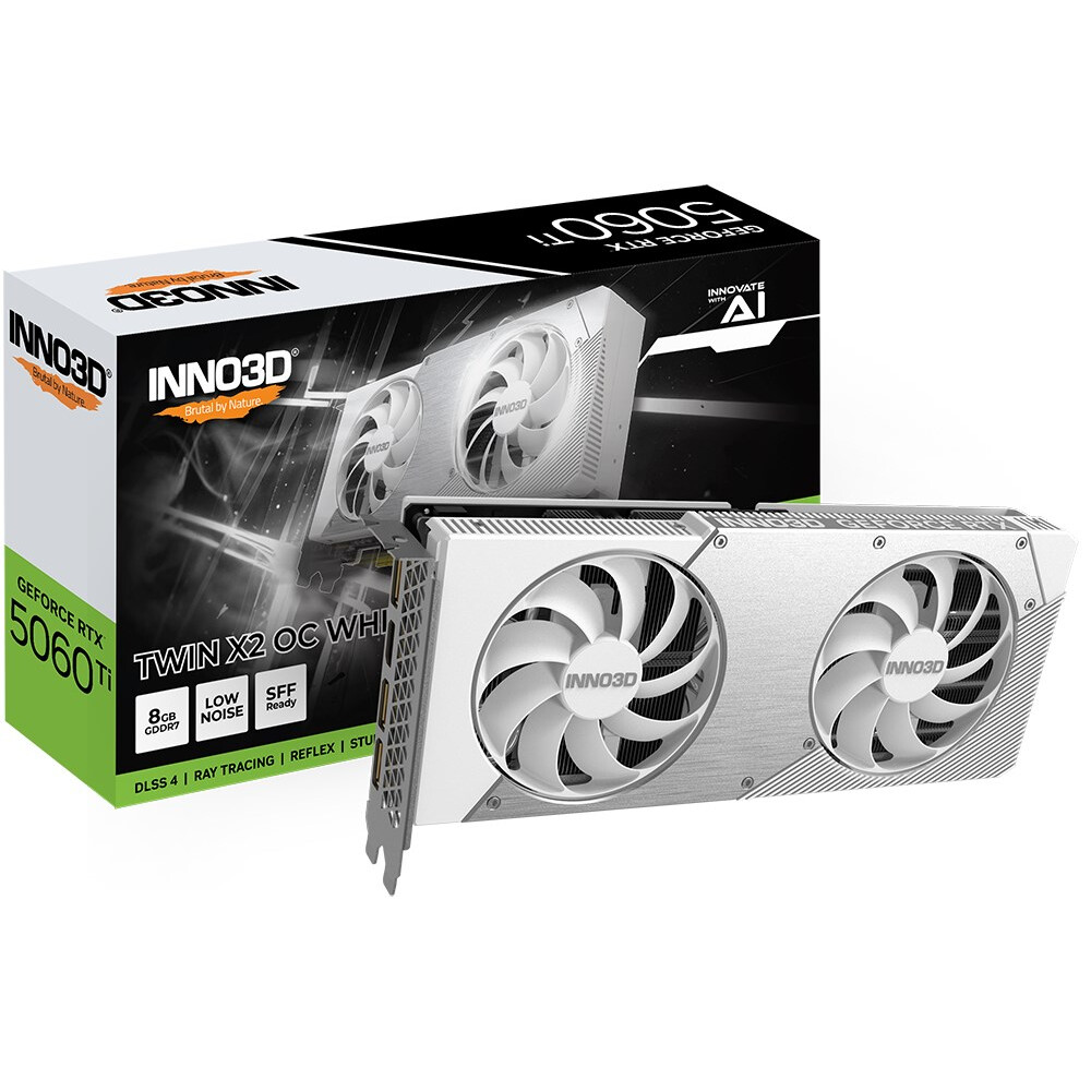 Videokarte INNO3D GeForce RTX 5060 Ti TWIN X2 OC 8 GB GDDR7 (N506T2-08D7X-193075W) - foto 2