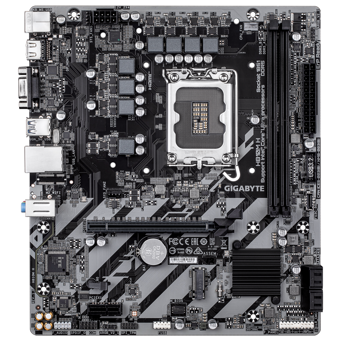 Pamatplate Gigabyte H810M H LGA1851 MB Grey - foto 2