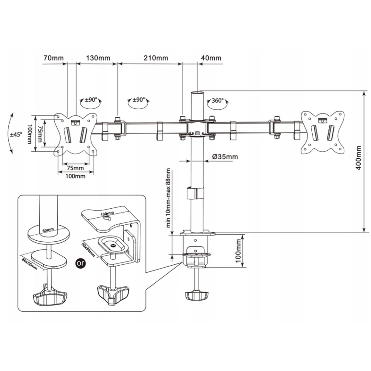 Der Befestigungsrahmen Montis Everest MT015 - MT015  - Foto 4