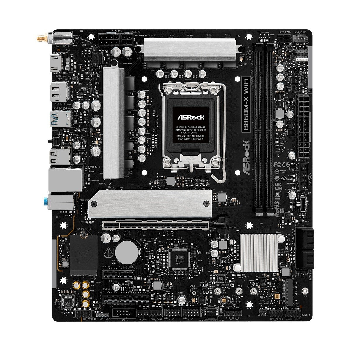 Pamatplate ASRock B860 B860M-X WiFi Black (90-MXBRY0-A0UAYZ)