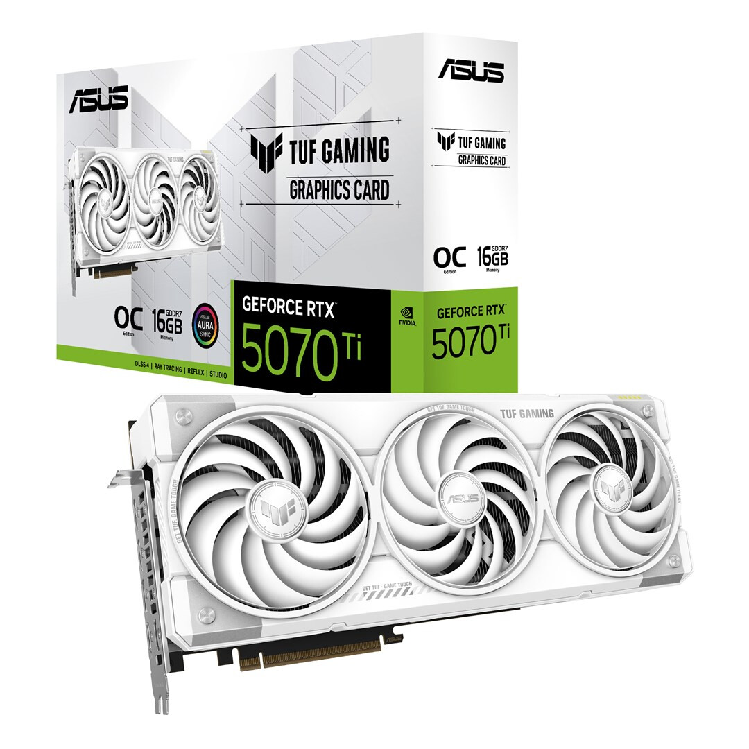 Videokarte ASUS TUF Gaming GeForce RTX 5070 Ti 16GB GDDR7 White OC Edition - 90YV0MD3-M0NA00 - foto 5