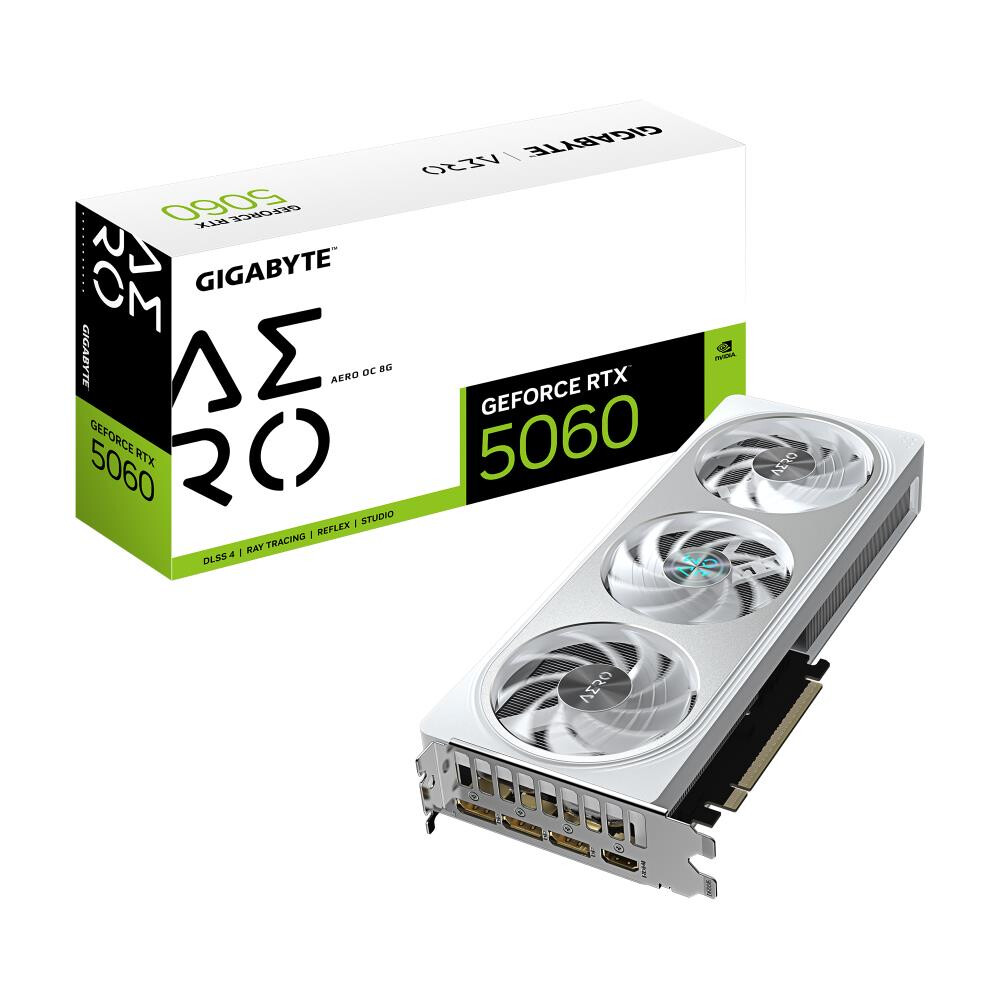 Videokarte GIGABYTE GeForce RTX 5060 AERO OC 8GB GDDR7 White (GV-N5060AERO OC-8GD) - foto 5