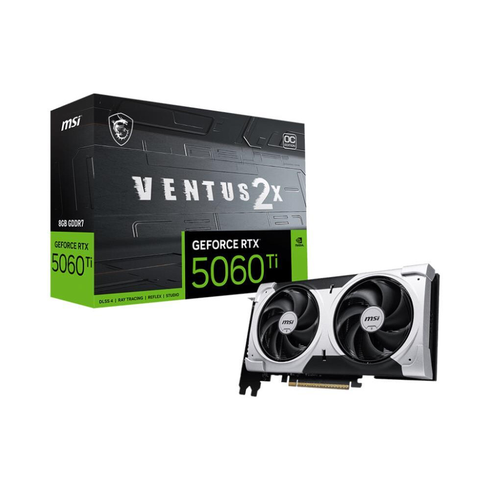 Videokarte MSI RTX 5060 TI VENTUS 2X OC PLUS 8GB GDDR7 Silver (V536-001R) - foto 4