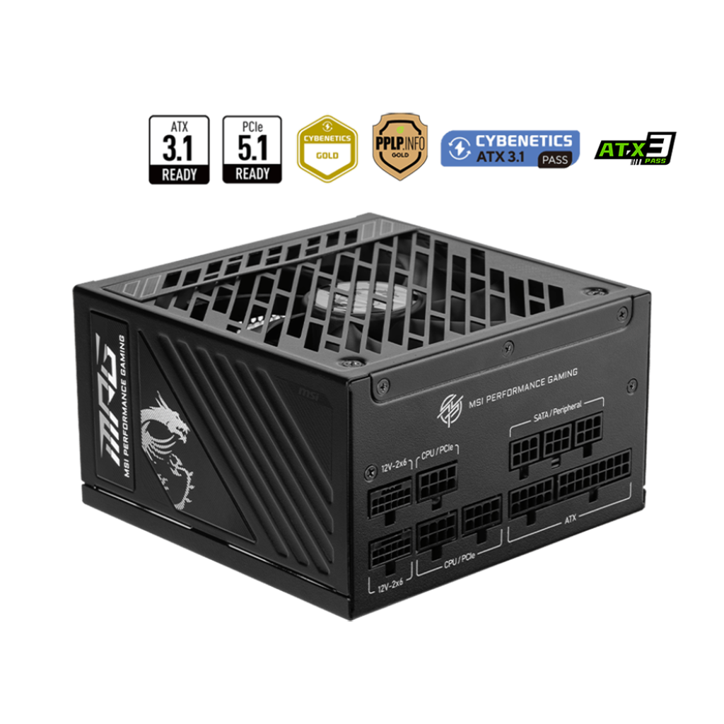 Barošanas bloks MSI MPG A1250GS PCIE5 Black