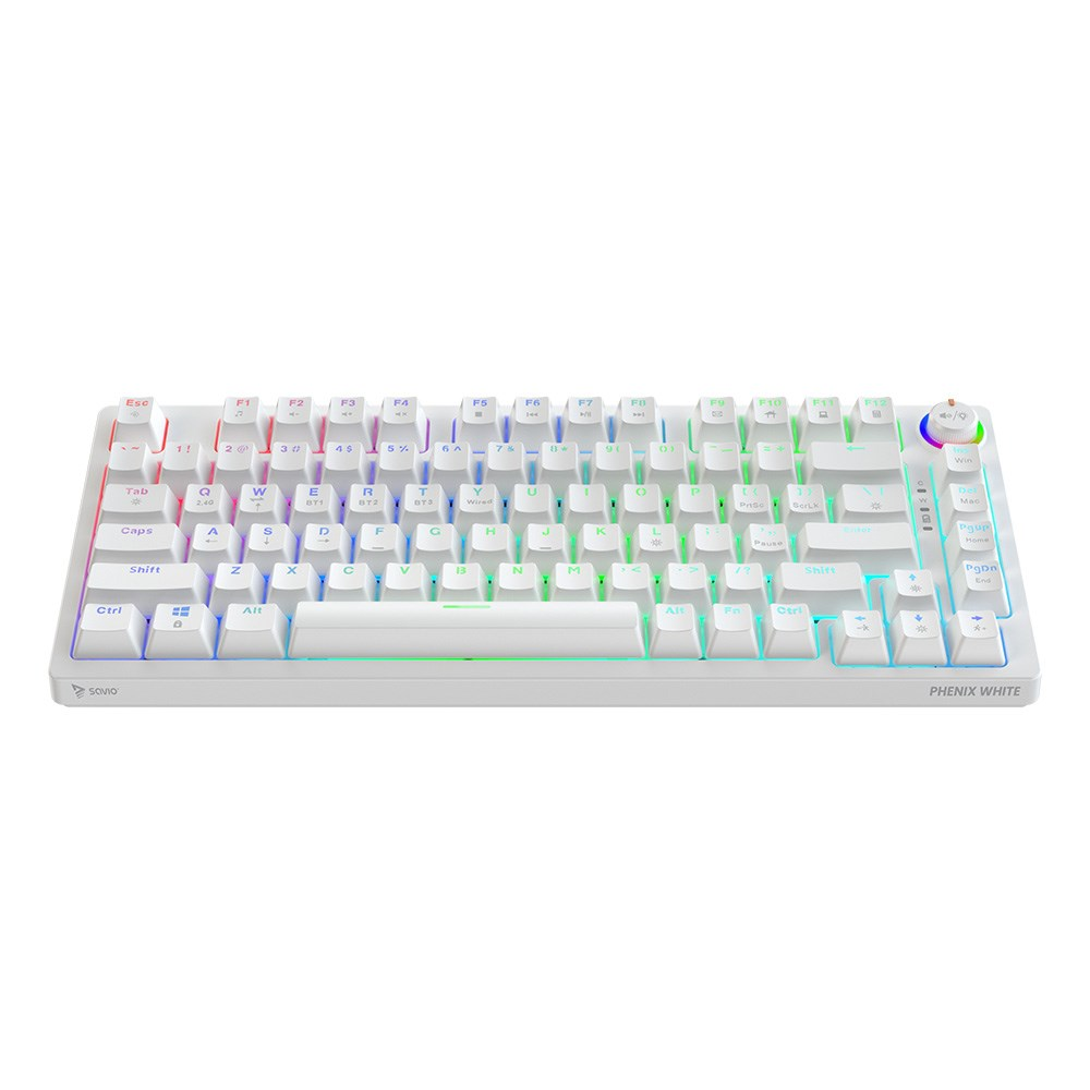 Tastatur Savio Phenix WHITE GAT RED White - PHENIX WHITE GAT RED