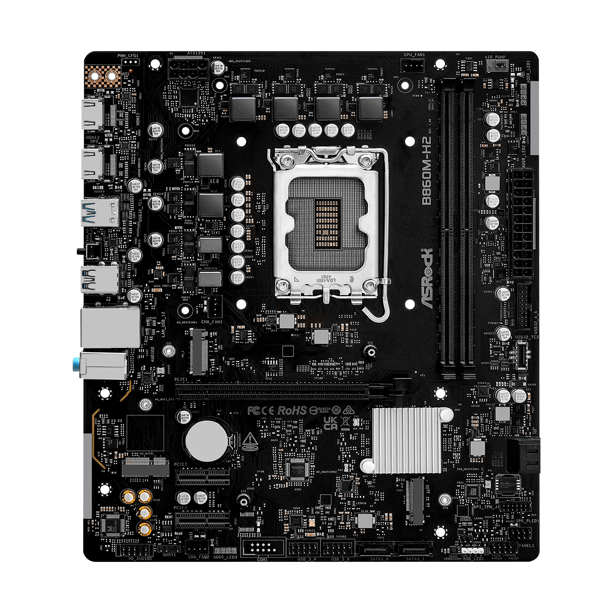 Pamatplate ASRock B860 B860M-H2 Black (90-MXBS00-A0UAYZ)
