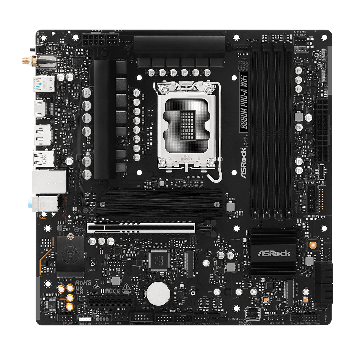Pamatplate ASRock B860 B860M Pro-A WiFi Black (90-MXBRS0-A0UAYZ)