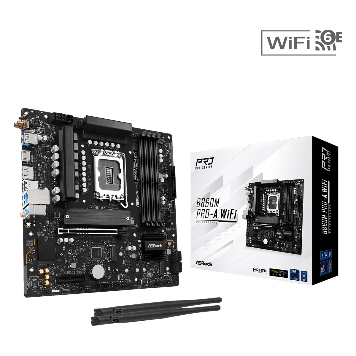 Pamatplate ASRock B860 B860M Pro-A WiFi Black (90-MXBRS0-A0UAYZ) - foto 3