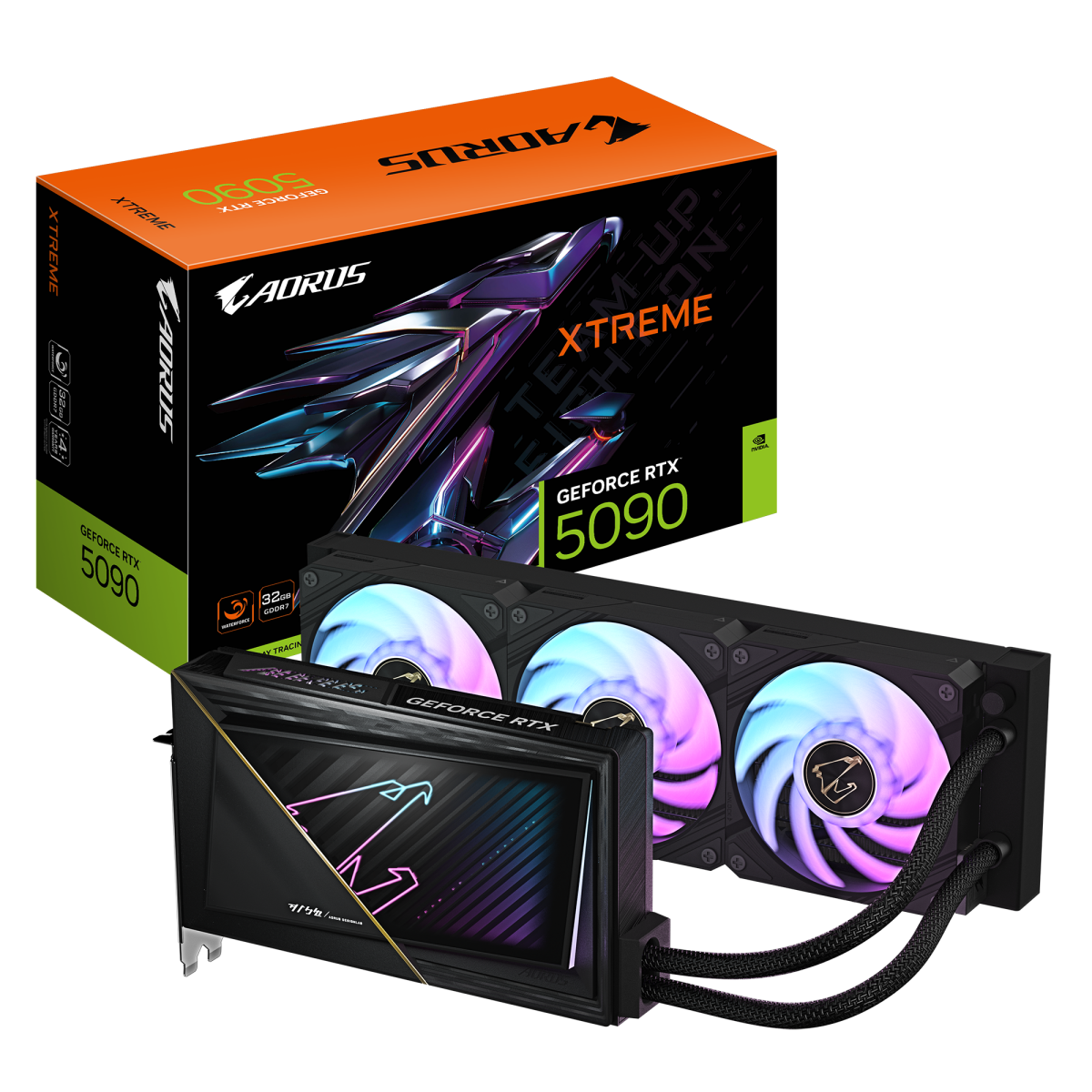 Videokarte Gigabyte GeForce RTX 5090 AORUS XTREME WATERFORCE 32GB GDDR7 Black (GV-N5090AORUSX W-32GD) - foto 5
