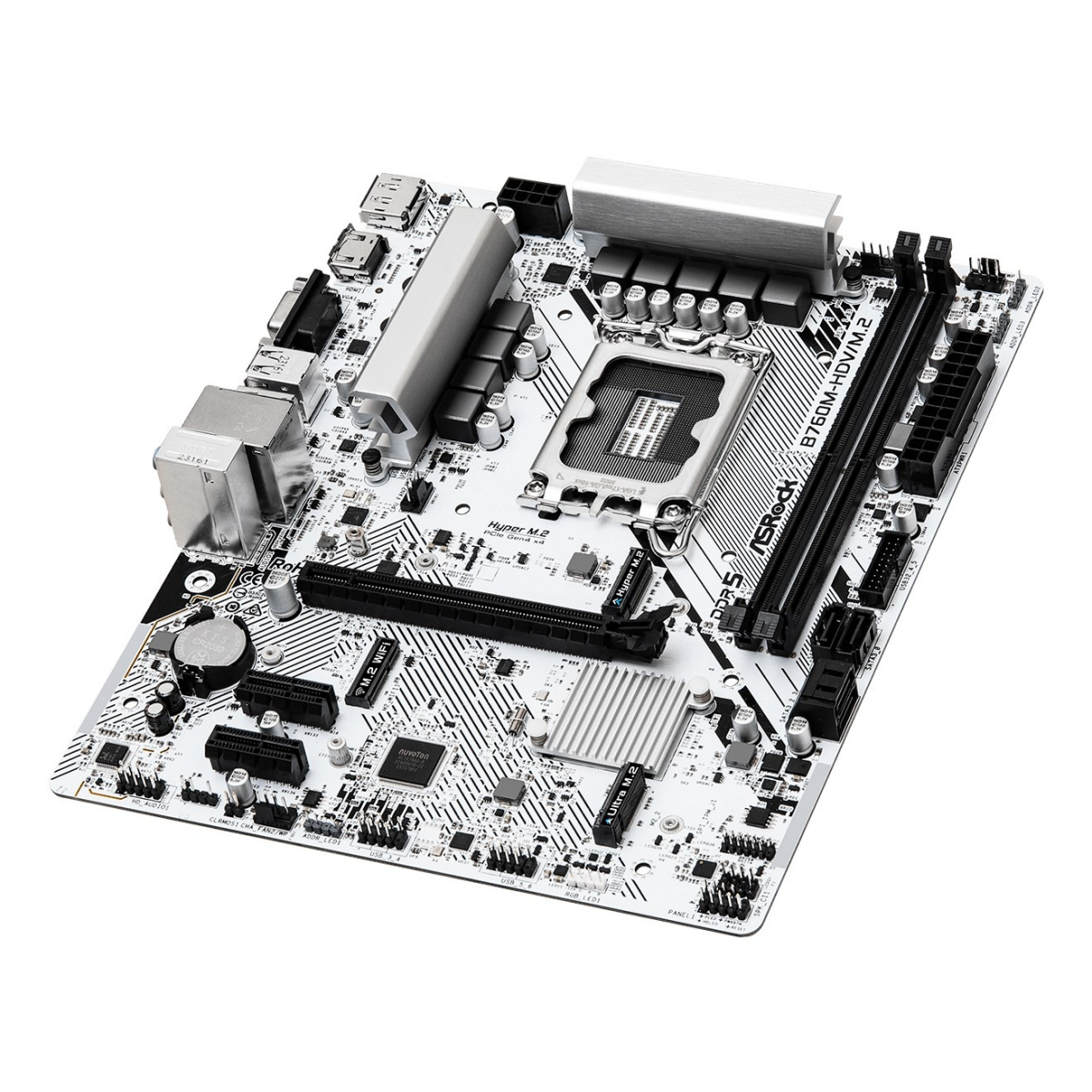Pamatplate ASRock B760 B760M-HDV/M.2 White (90-MXBMJ0-A0UAYZ) - foto 3