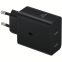Tīkla lādētājs Samsung Dual USB-C, 50 W, black (EP-T5020XBEGEU)
