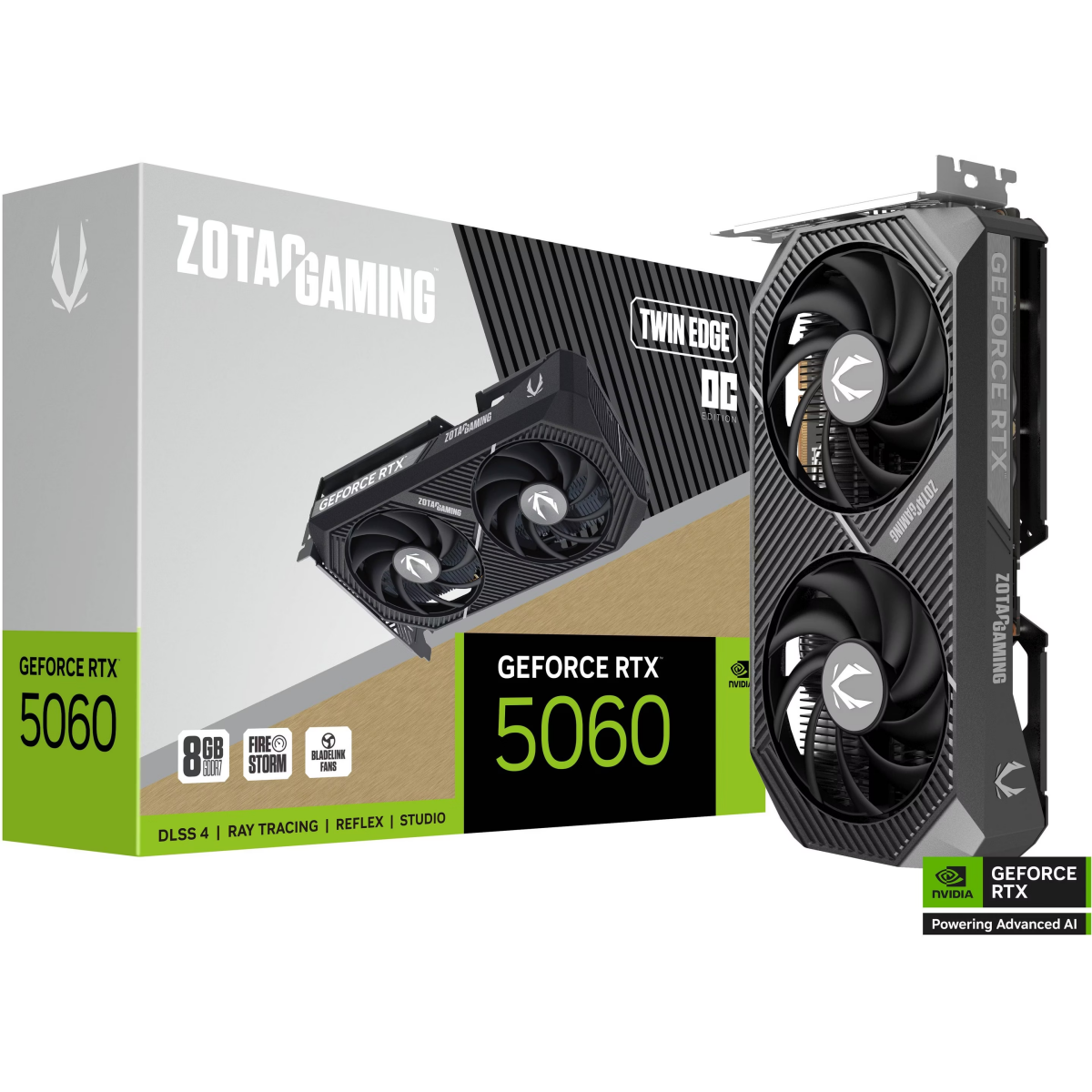 Videokarte ZOTAC GAMING GEFORCE RTX 5060 TWIN EDGE OC 8GB - ZT-B50600H-10M