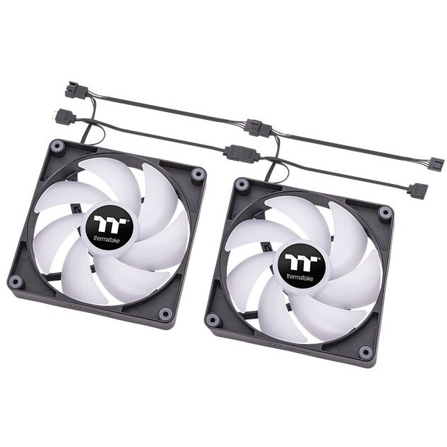 Gehäuselüfter Thermaltake CT140 ARGB Sync Fan Black (2-Fan Pack) - CL-F150-PL14SW-A - Foto 3