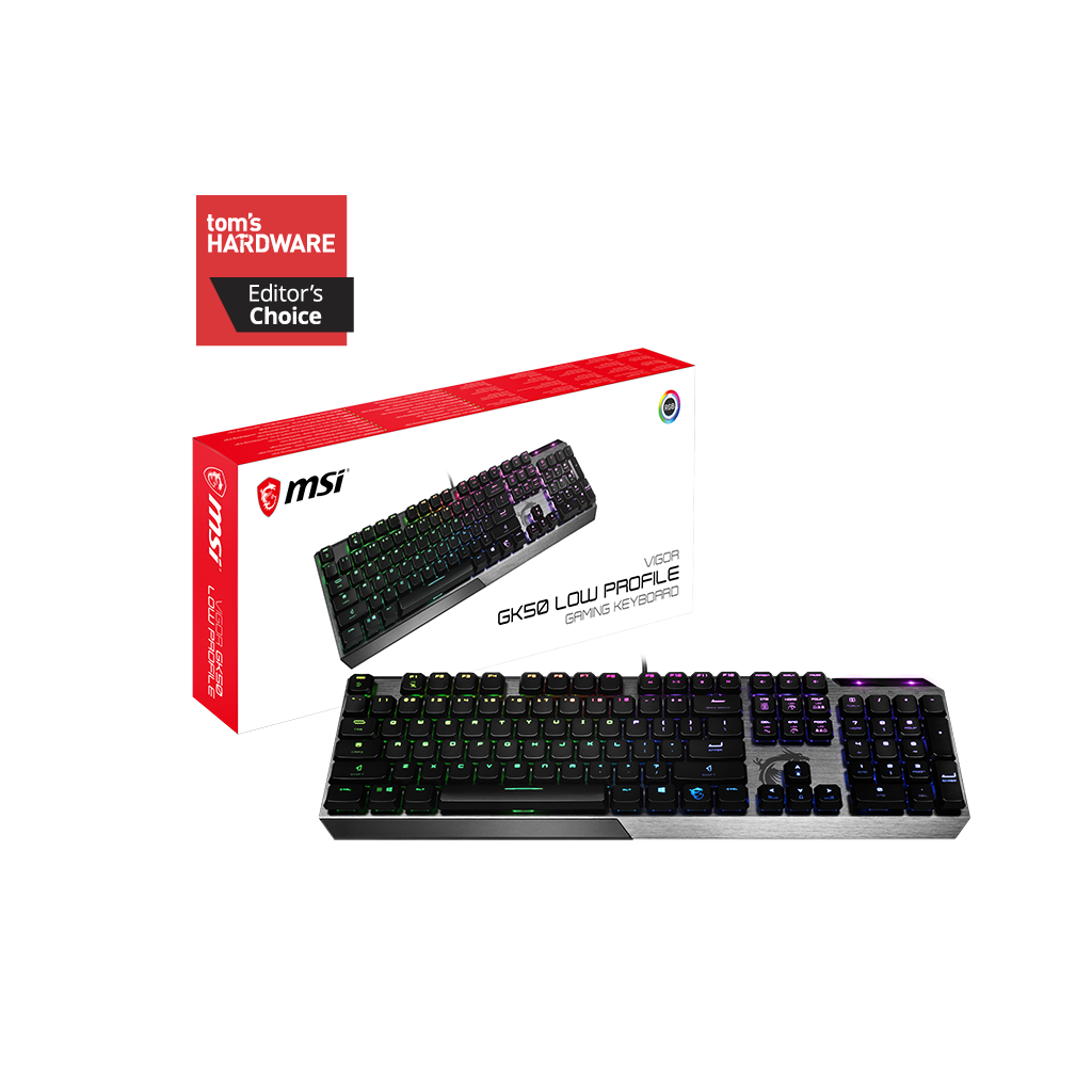 Tastatūra MSI VIGOR GK50 KEYBOARD LOW PROFILE US (S11-04US254-GA7) - foto 5