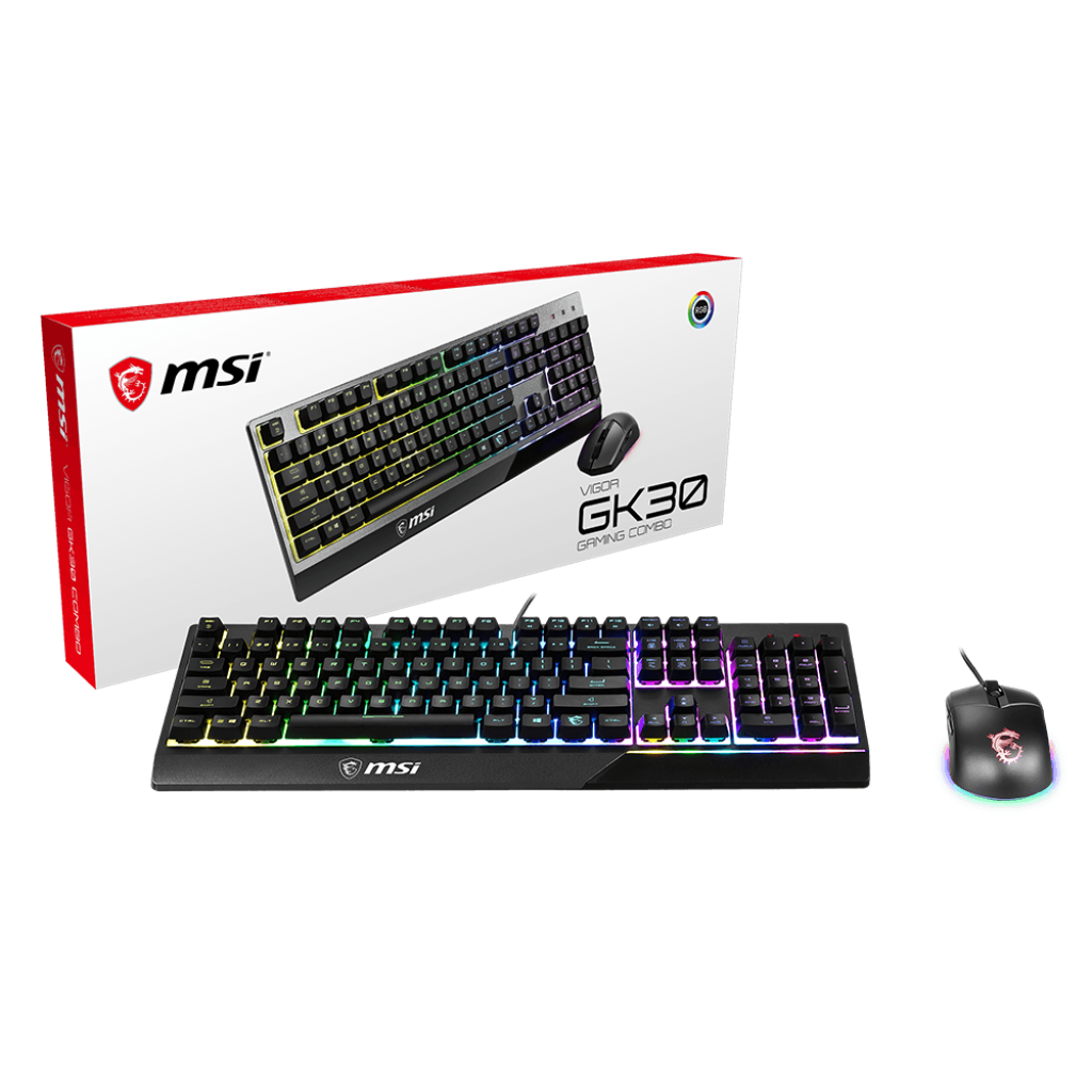 Tastatūra + pele MSI Vigor GK30 DE Gaming Black (S11-04DE601-CLA) - foto 4