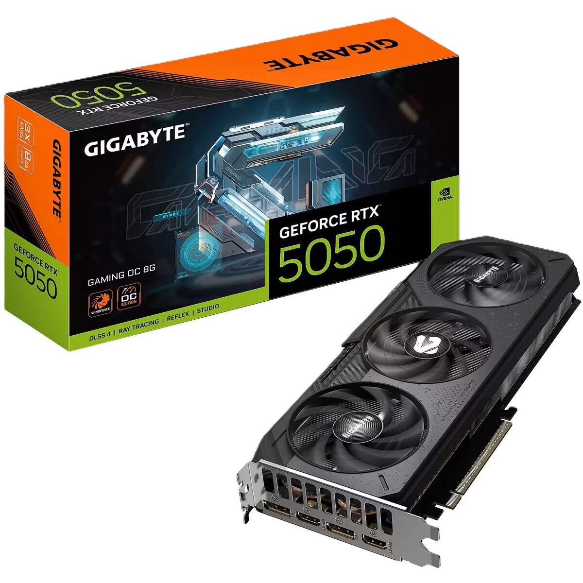 Videokarte Gigabyte NVIDIA GeForce RTX 5050 8 GB (GV-N5050GAMING OC-8GD 1.0)