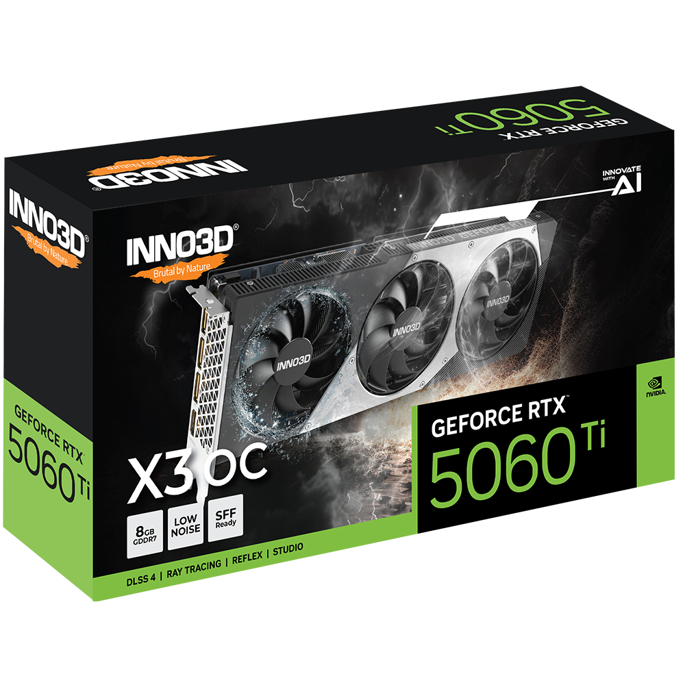 Videokarte INNO3D GEFORCE RTX 5060 Ti 8GB X3 OC (N506T3-08D7X-193075L) - foto 3