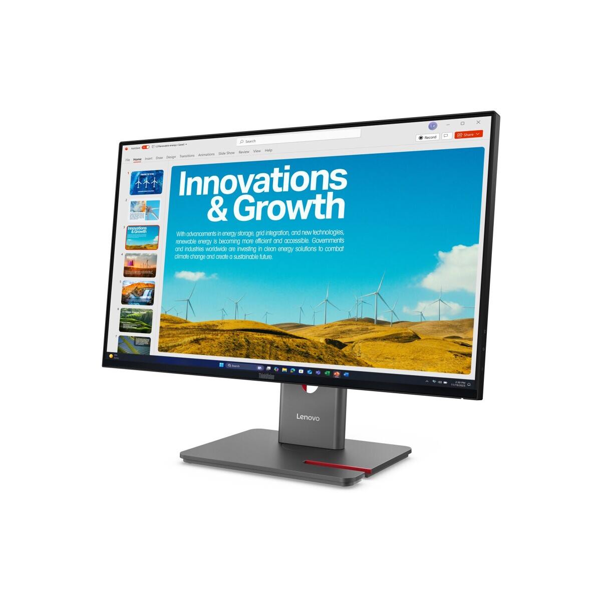 Monitors Lenovo ThinkVision P24QD-40, 23.8" (64B1GAT1EU)