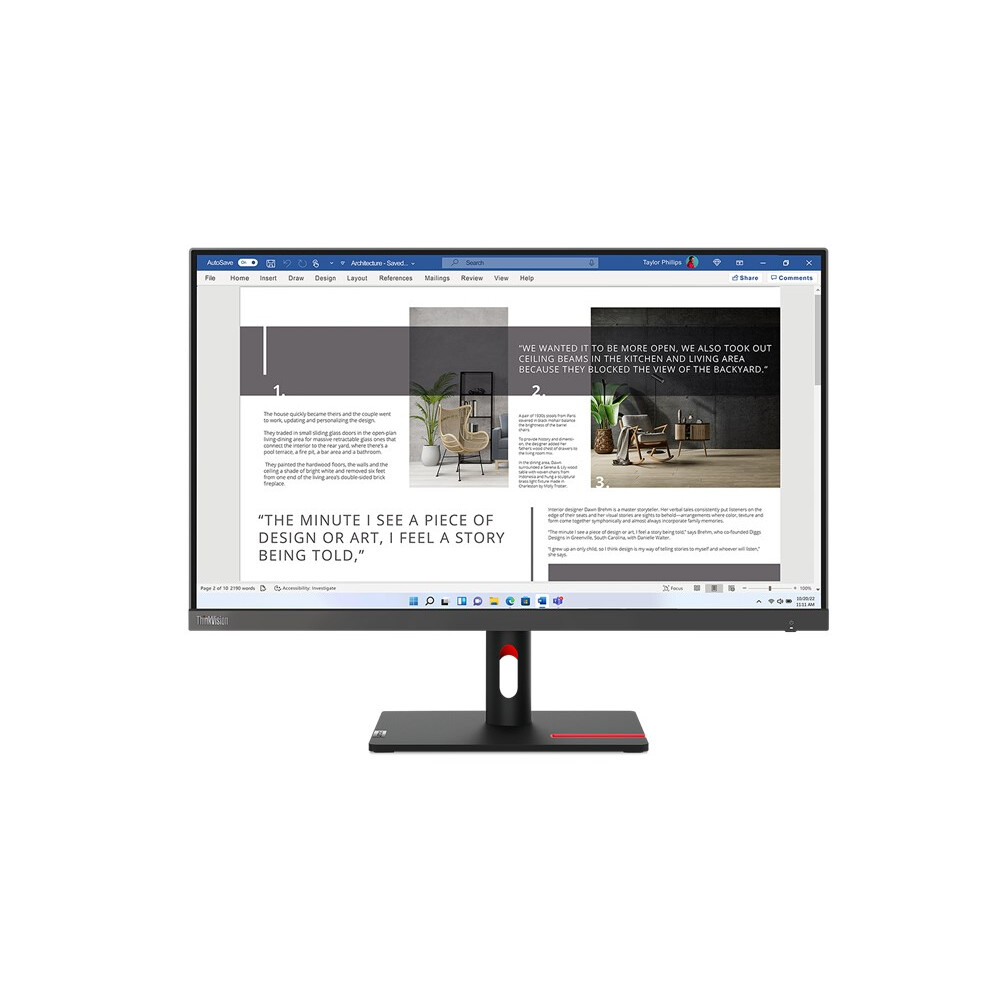 Monitors Lenovo ThinkVision S27i-30 (63DFKAT4EU)