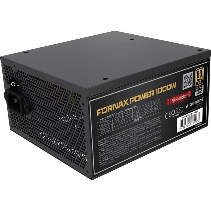 Barošanas bloks Gembird Fornax Power 1000W (CCC-PSUGOLD-1000W)