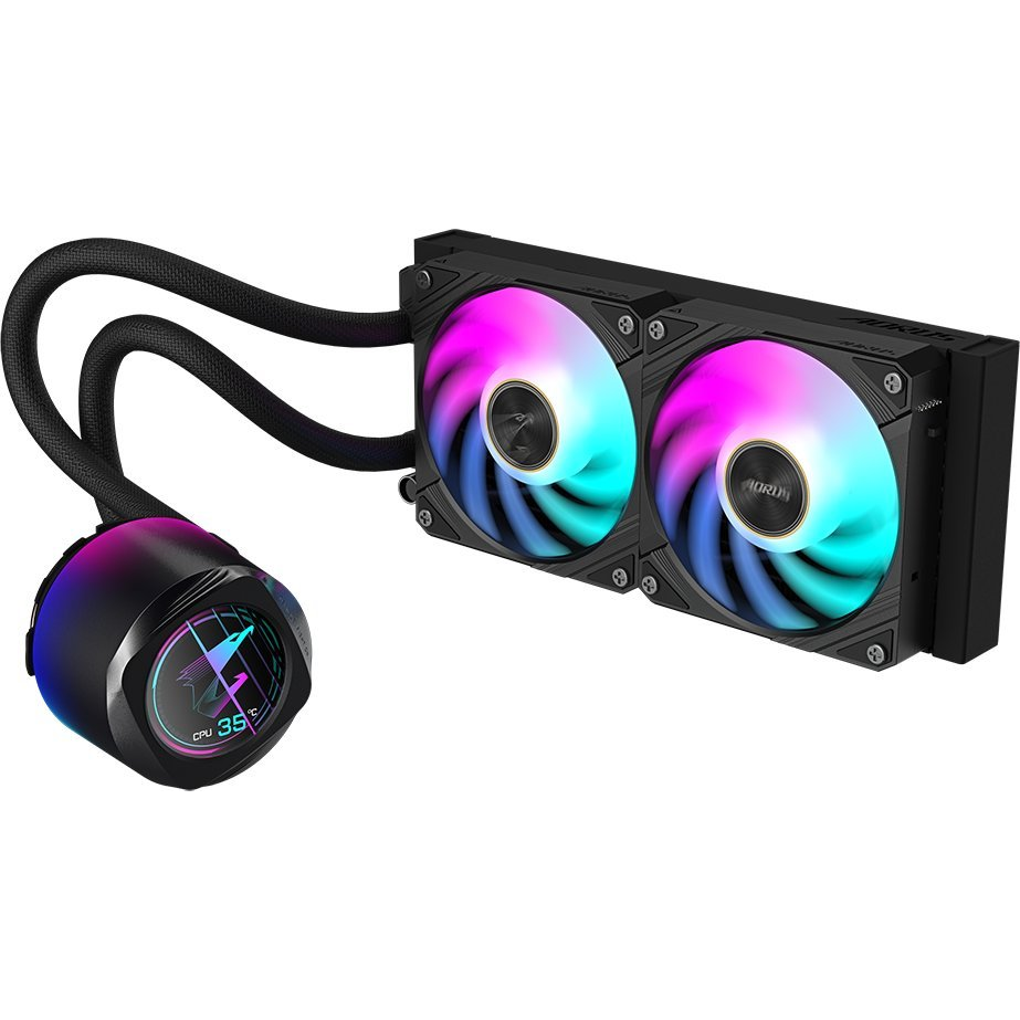 Dzesētājs Gigabyte AORUS WATERFORCE X II 240 AIO L Black - GP-AORUS WATERFORCE X II 240 - foto 2