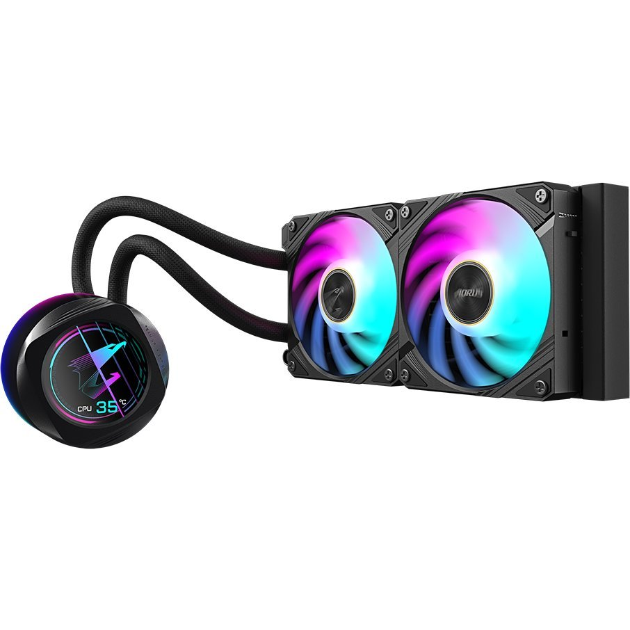 Dzesētājs Gigabyte AORUS WATERFORCE X II 240 AIO L Black - GP-AORUS WATERFORCE X II 240 - foto 3