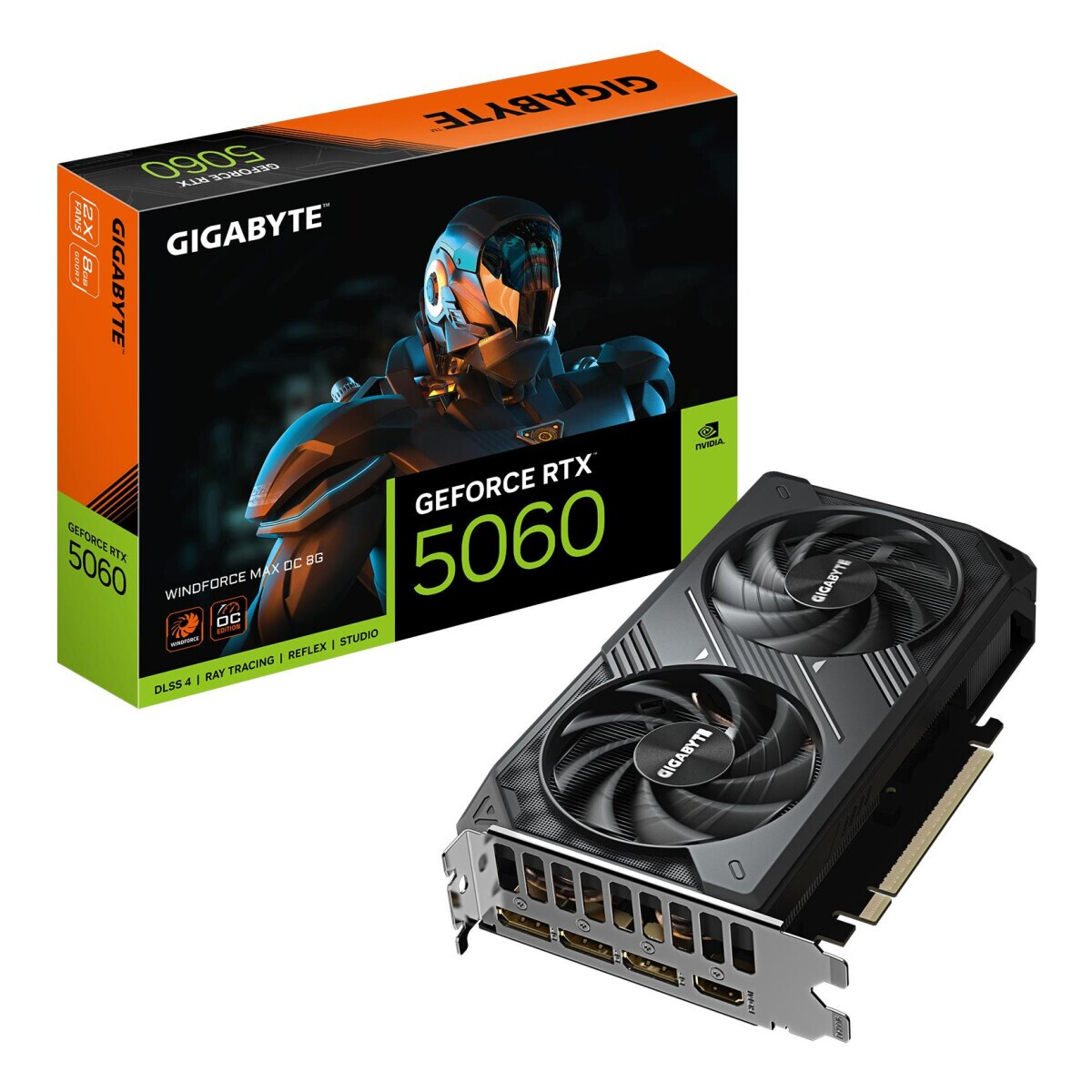 Videokarte Gigabyte GeForce RTX 5060 WINDFORCE MAX OC 8GB GDDR7 Black (GV-N5060WF2MAX OC-8GD) - foto 5