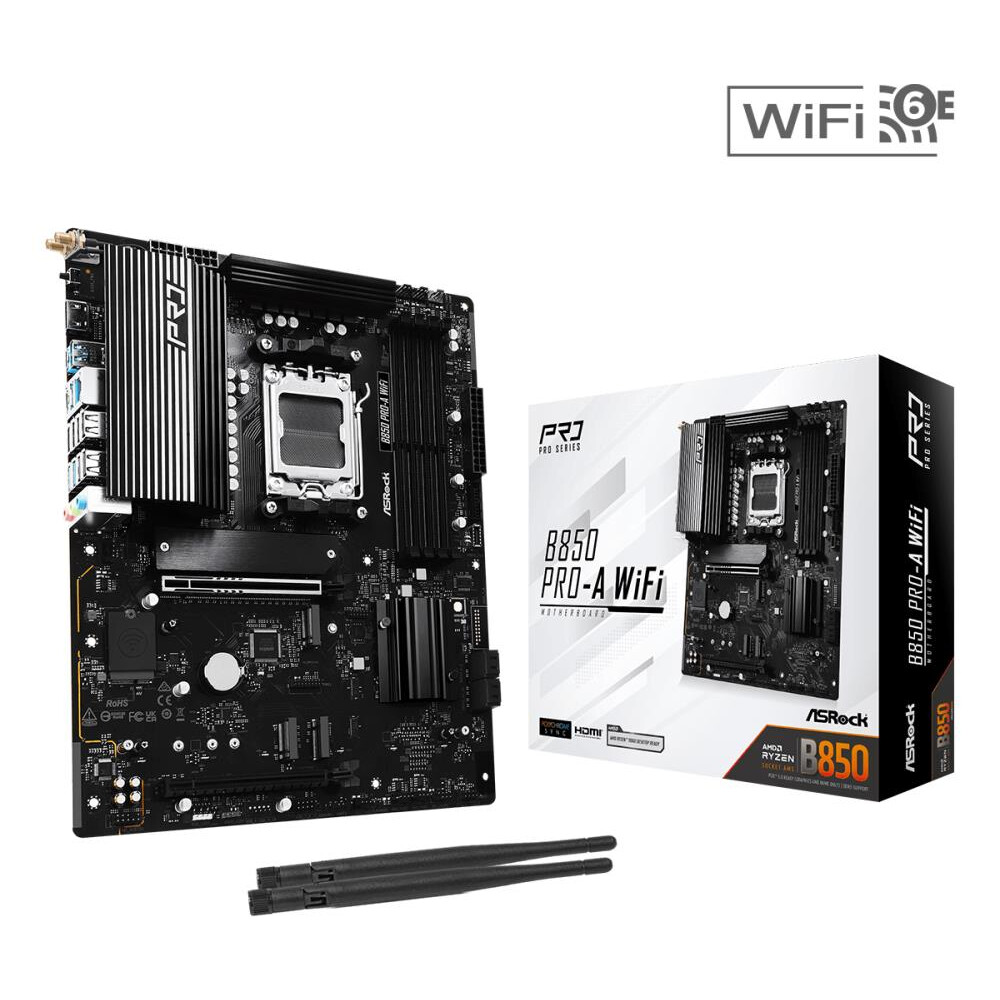 Pamatplate ASRock B850 PRO-A WIFI Black (90-MXBQN0-A0UAYZ) - foto 3